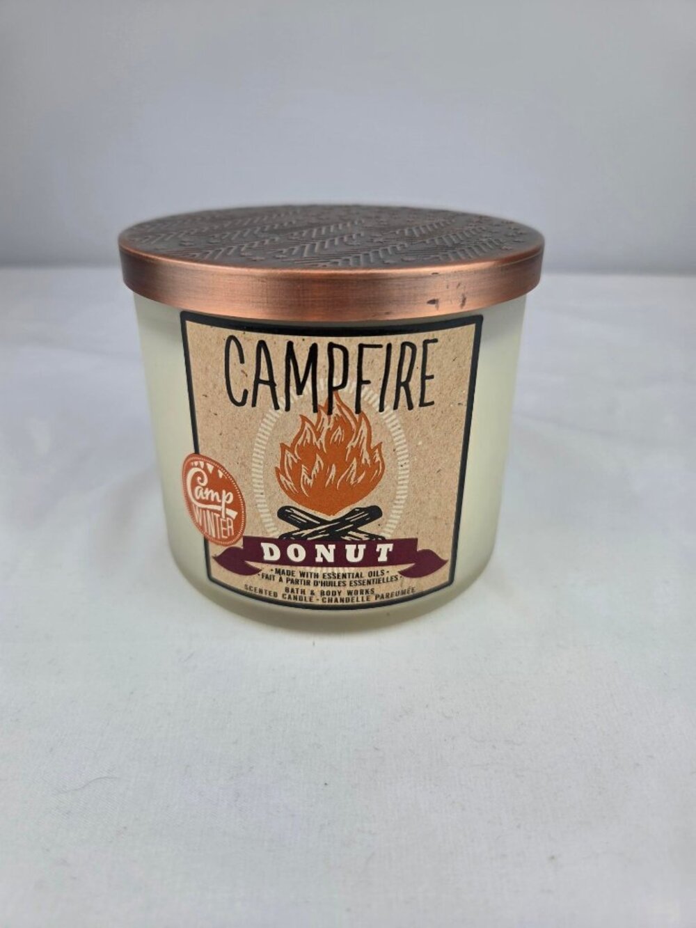 Bath & Body Works Campfire Donut 3-Wick Candle 14.5 oz NEW